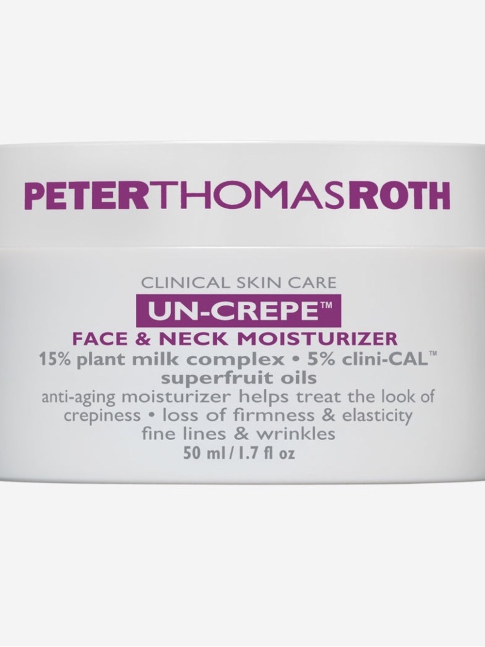 Peter Thomas Roth Face & Neck Moisturizer - Purple on White